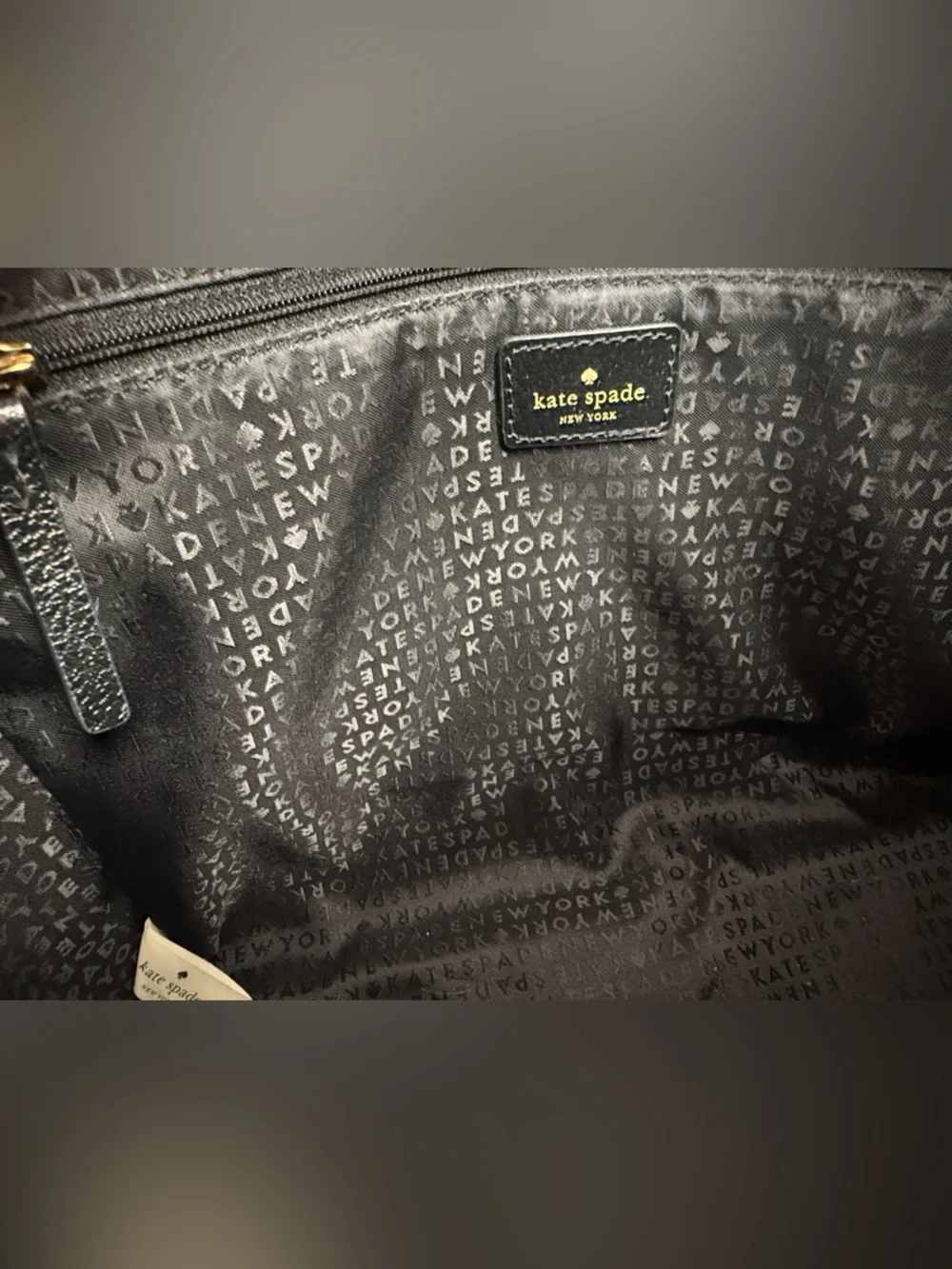 Kate Spade black leather Wellesley Satchel Purse